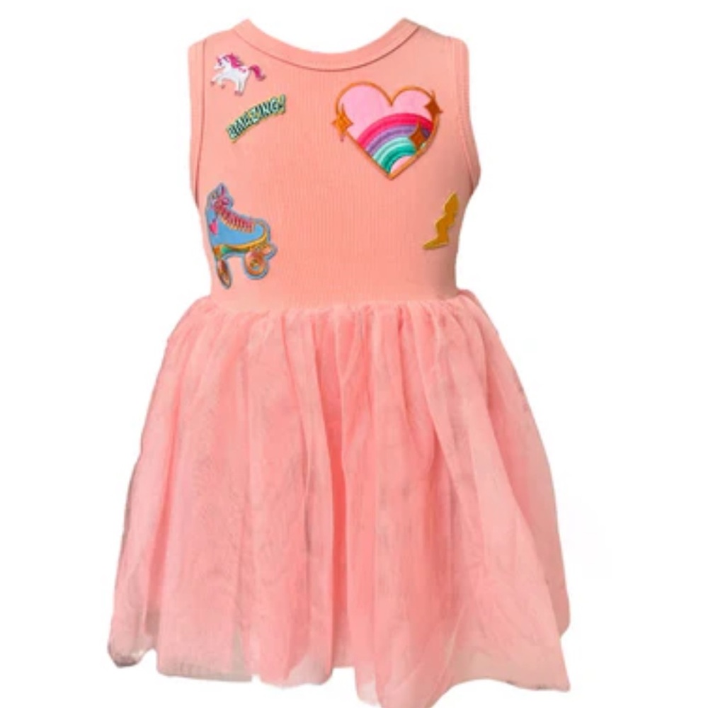 Lola + The boys PATCHED PINK TUTU DRESS